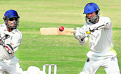 Tamil Nadu's Dinesh Karthik plays a shot during the 4th day of the Ranji Trophy final match against Rajasthan in Chennai on Sunday
