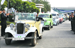 A vintage car rally organised in Sector 61, Gurgaon. 