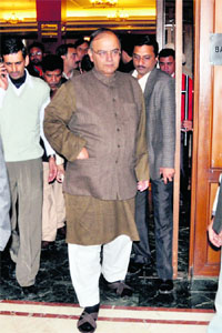 BJP leader Arun Jaitley was in the city to campaign for SAD-BJP candidates in the forthcoming elections on Monday.
