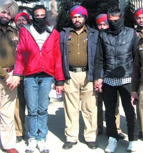 The accused in police custody in Jalandhar on Tuesday