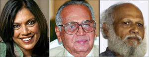 Mira Nair, TV Rajeswar and Jatin Das