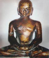 The antique idol of Lord Mahavir seized by the police.