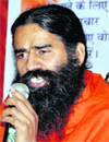 Yoga guru Ramdev addresses a press conference in Dehradun