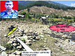 A file picture shows the ambush and encounter site where Lt Navdeep Singh (inset) and his commando platoon eliminated 12 terrorists in in Kanzalwan sub-sector along the Line of Control on August 19, 2011.