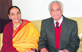 Vikram Seths  parents, Leila and Premnath Seth