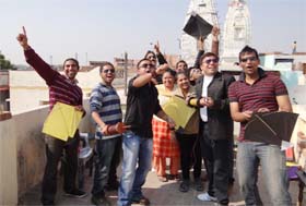 People had a gala time celebrating Basant Panchami as they flew kites, enjoyed a bright sun, and relished delicacies in Bathinda on Saturday