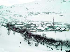 Drass town under a thick blanket of snow