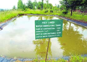 A polylined water conservation model developed by Palampur farm varsity scientists that can solve irrigation problems of farmers of lower hills