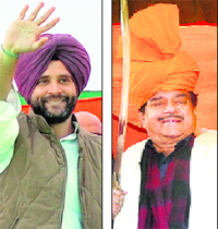 AICC general secy Rahul Gandhi in Amritsar and (Right)Shatrughan Sinha in Jalandhar