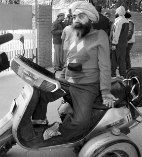 Physically chellanged Mohan Beer Singh, who could not get an obstruction-free access to the polling booth, in Phase 3B1, decided not to cast his vote in protest.