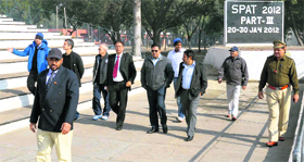 Representatives of the FIFA and the AIFF inspect the facilities and infrastructure at MNSS, Rai (Sonepat).