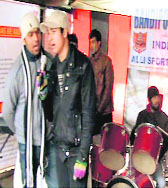 Members of the Bandipora Rock Stars perform at the Kharpura Camp in Bandipora. 