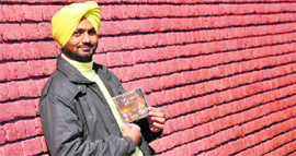 Karamjit Grewal poses for photograph in Ludhiana.