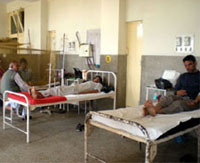 Patients recuperate at a ward in the Civil Hospital.