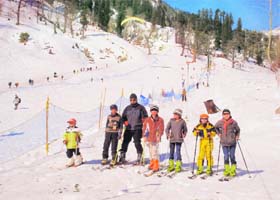 Solang ski slopes, 13 km from Manali, decked up for the Alpine Premier League