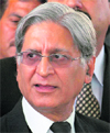 Aitzaz Ahsan, lawyer of Prime Minister Yousuf Raza Gilani.