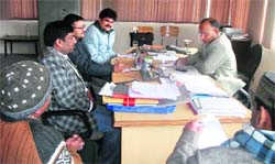The District Forest Officer, Mussoorie, during a meeting with officials of the MDDA and the Municipal Council in Mussoorie