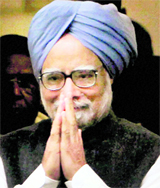 PM Manmohan Singh at the annual conference of chief secretaries of states in New Delhi on Friday.