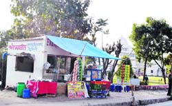 An illegal shop near the Municipal Coporation office in Patiala 