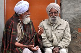 The outcome of the recent elections is the stuff conversations are made of these days. Two elderly men weigh the possibilities in Bhokra.