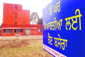 A night shelter for the homeless at Phase I in Mohali