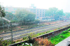 The railway track runs close to the JBM Civil Hospital in Amritsar. 