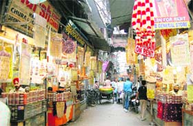 A view of the old wholesale bazaar in Amritsar