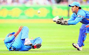 UP IN THE AIR: Indias fielding in the ongoing series in Australia has not been up to the mark. 