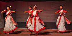 Artistes staging Charulata based on Tagores novel Nastanirh.