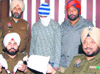 Parminder Singh, who was arrested with 100 gm heroin, in Jalandhar.