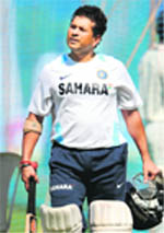 Sachin Tendulkar (pic) may find the Sri Lankan attack easier to handle after failing to get his elusive ton against the Australians in the Test series.  AFP