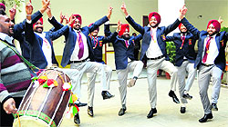 The GNIMT bhangra team which won a silver medal at an inter-university festival