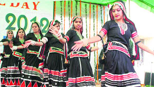 Students present an item during the annual day function at Ch. Pratap Singh Memorial College of Education in Gurgaon. 