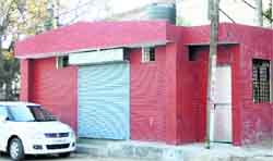 A newly renovated toilet which are yet to be opened for public at Skylark Chowk in Jalandhar.