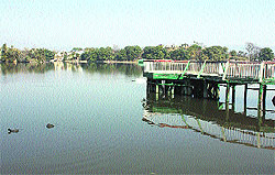 A view of the Surinsar Lake near Jammu
