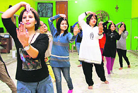 A dance class under way in Ludhiana