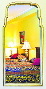 Mirrors facing the bed in a bedroom encourage infidelity. Larger the size of the mirror, more harmful it is to a marriage
