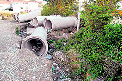 A dilapidated road in Kanwali Gram of Dehradun Municipal Corporation
