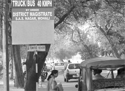 Contrary to the use of name Sahibzada Ajit Singh Nagar in official communication and signboards, Mohali is being used, in addition to abbreviating of the official name.