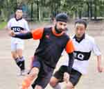 A match in action in the Narayan Gurung Memorial Football Tournament in Dehradun
