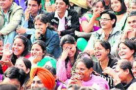  Students enjoy an event;