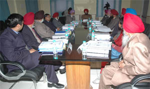 The first meeting of academic council of Guru Kashi University in progress. 
