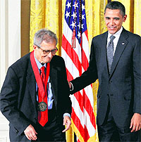 US President Barack Obama with Amartya Sen after presenting him with the Humanities Medal