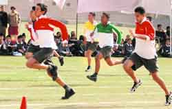 Students participate in the Annual Inter-House Athletics Meet at Yadavindra Public School in Phase VIII of Mohali