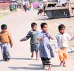 With the RTE not being implemented this year, children can be seen roaming in the streets in Chandigarh.