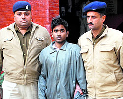 The accused in police custody in Chandigarh
