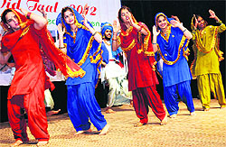 Special children perform at Cultural Olympiad at Punjab Kala Bhavan in Sector 16, Chandigarh, on Thursday