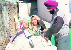 A relative of the Dhuri railway mishap victims who were killed on Wednesday.