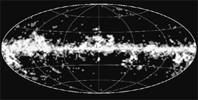 This map illustrates the numerous star-forming clouds, called cold cores, that Planck observed throughout the Milky Way galaxy.