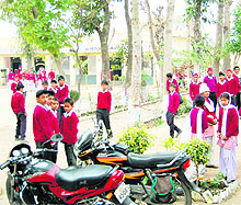 Students at Government Senior Secondary School, Bhangali Kalan